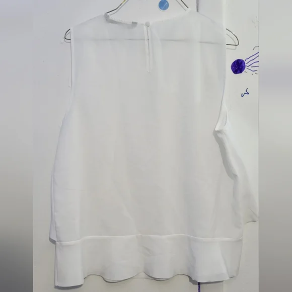 Zara Front Flap Frill blouse Size Large - Picture 3 of 5